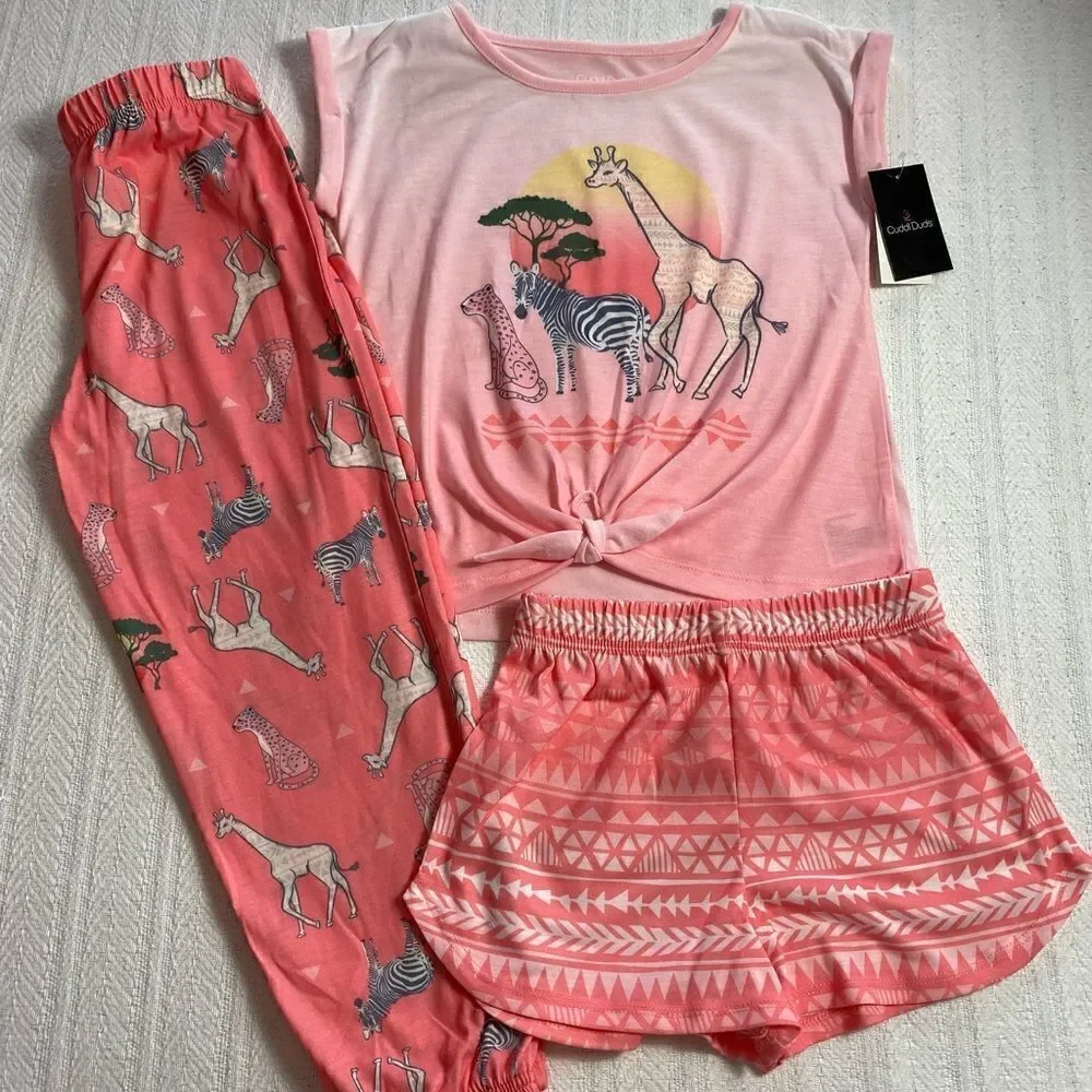 Cuddl Duds Size 6/6X Top, Shorts & Pants Pajama Set
